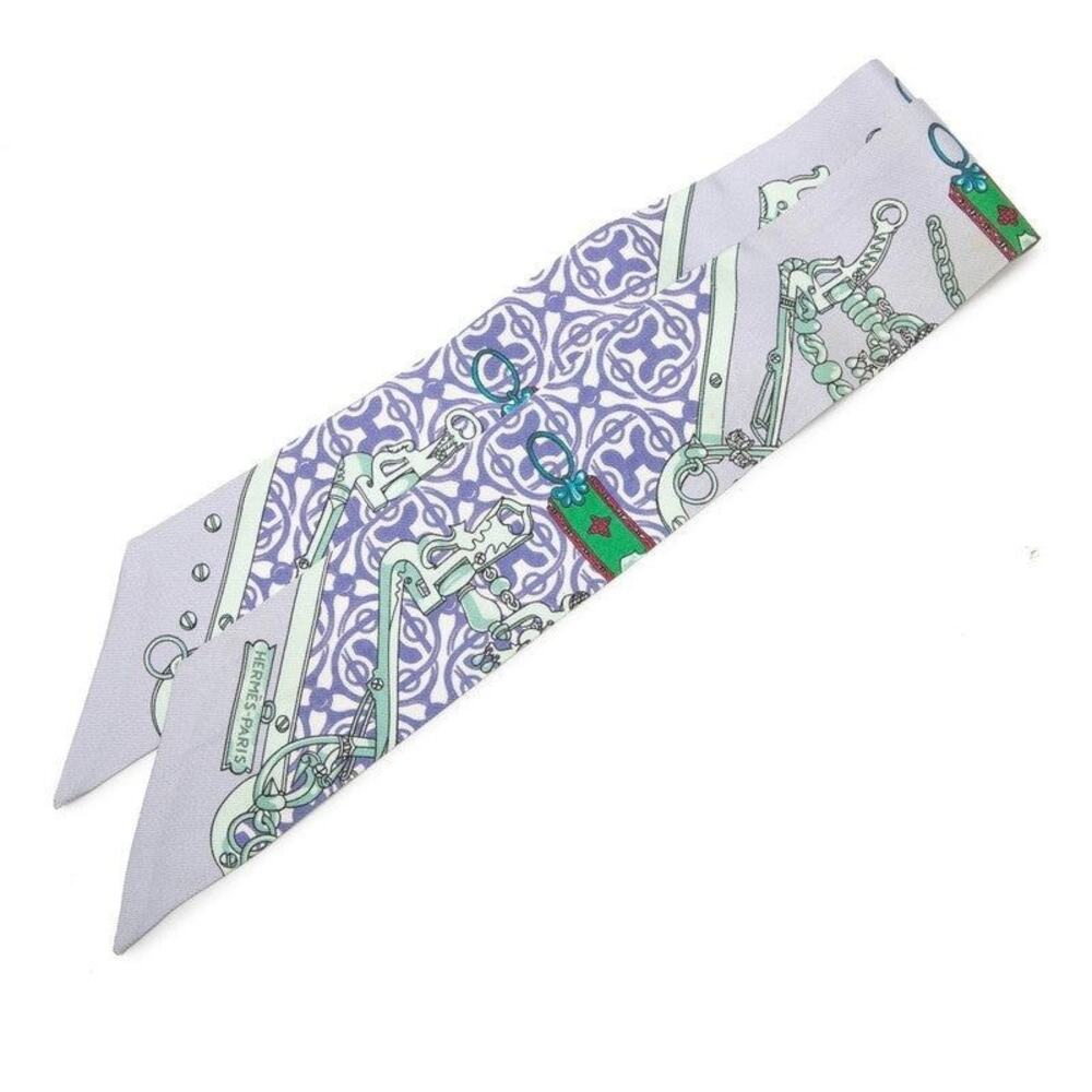 Hermes Twilly Mors et Gourmettes Scarf Purple
